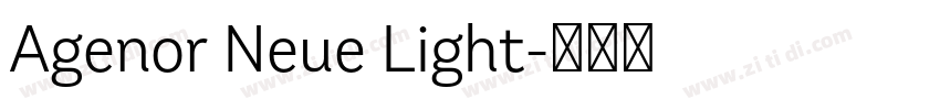 Agenor Neue Light字体转换
